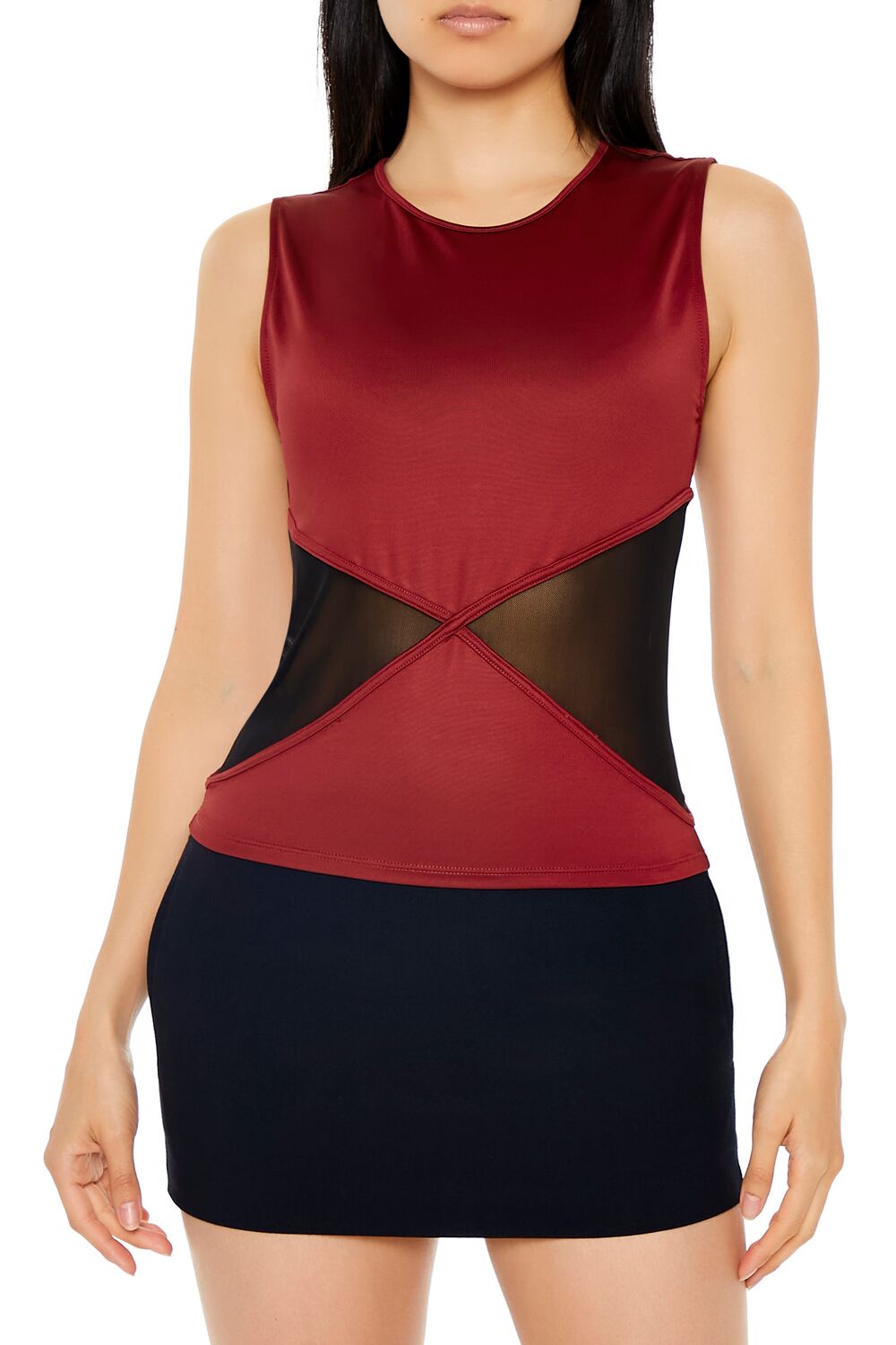 Contour Sculpt Mesh Top | Forever 21 Womens