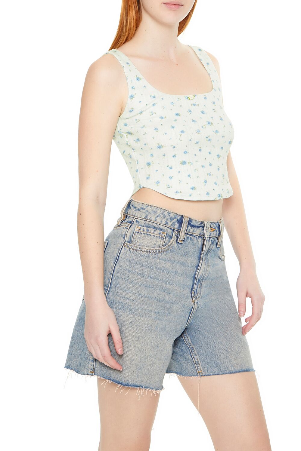 Cropped Floral Print Tank Top | Forever 21 Womens