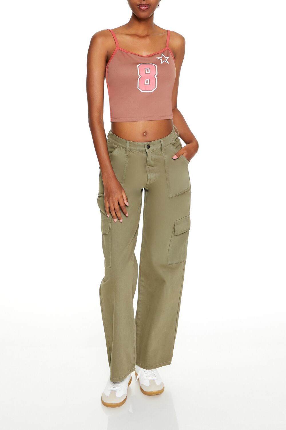 8 Star Graphic Cropped Cami | Forever 21 Womens