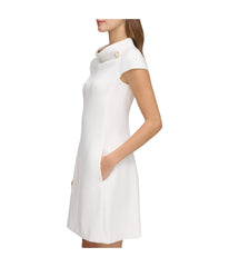 Cap Sleeve Roll Neck Shift Ivory | Forever 21 Womens