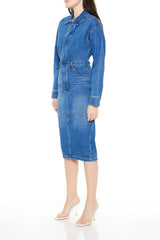 Denim Button-Front Midi Dress | Forever 21 Womens