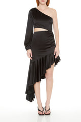 Asymmetrical One-Shoulder Midi Dress | Forever 21 Womens