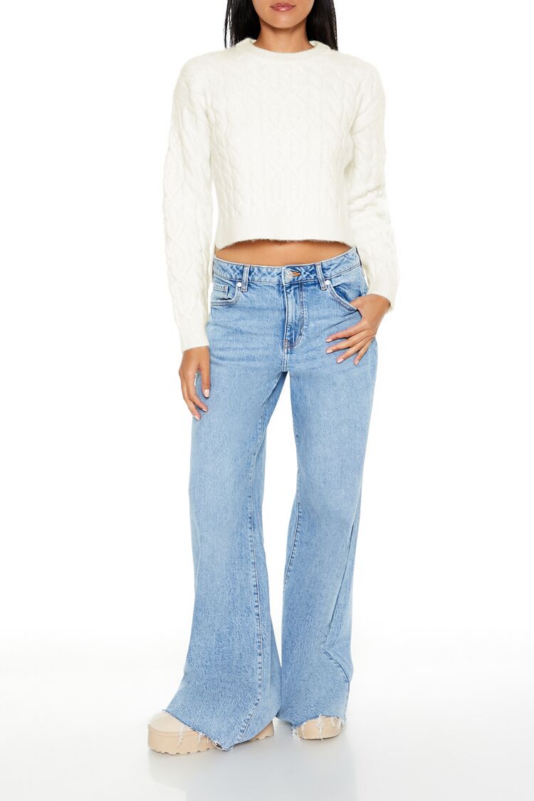 Cropped Cable Knit Sweater | Forever 21 Womens