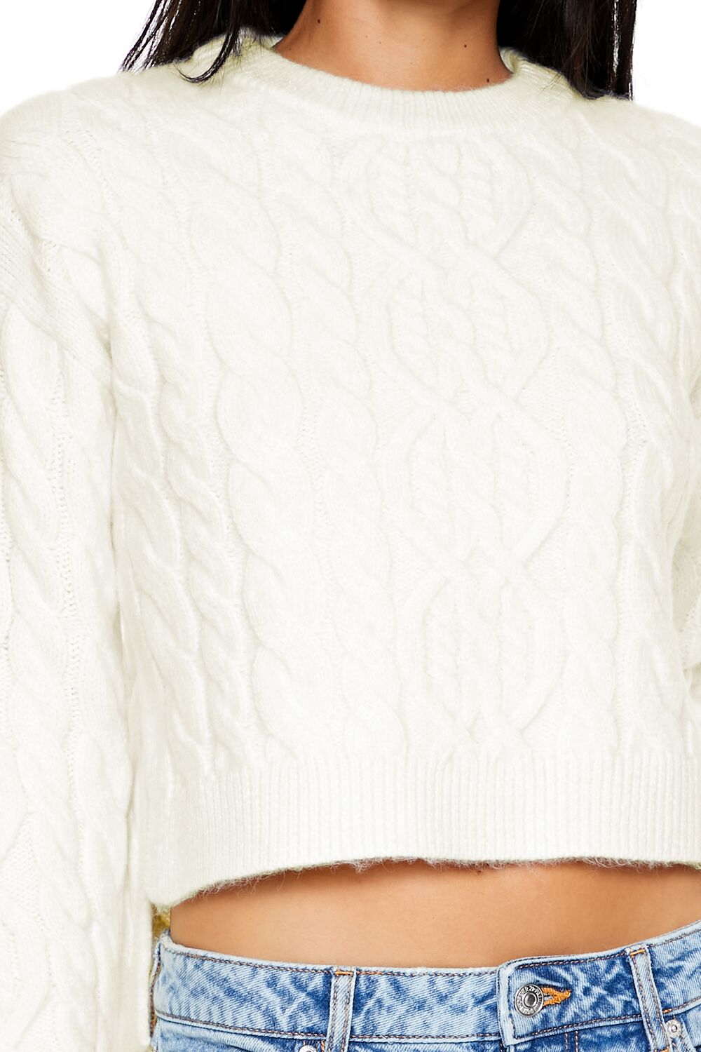 Cropped Cable Knit Sweater | Forever 21 Womens