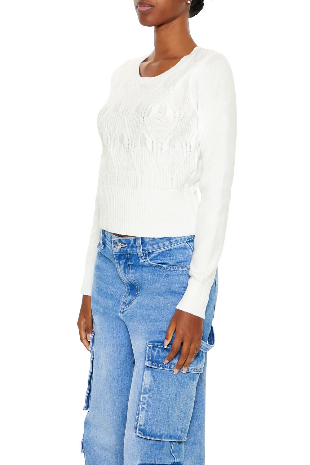 Cropped Lattice Sweater | Forever 21 Womens