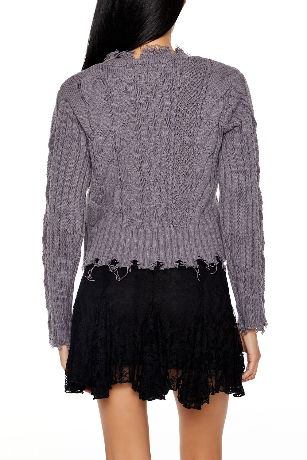 Distressed Cable Knit Sweater | Forever 21 Womens
