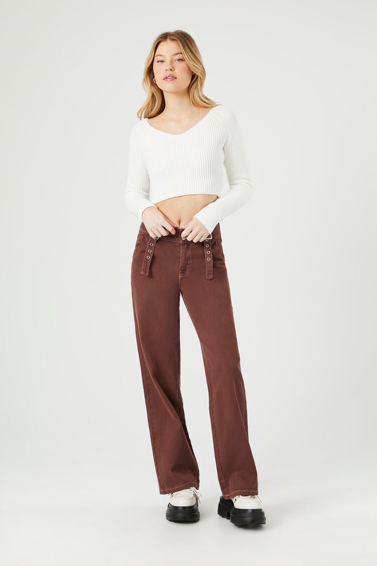 Cropped Rib-Knit Sweater | Forever 21 Womens