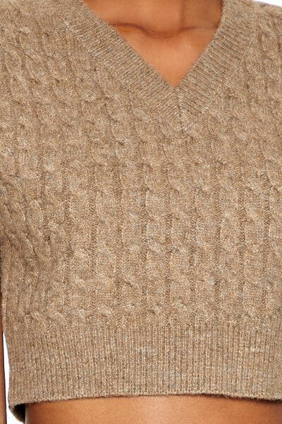 Cropped Cable Knit Sweater Vest | Forever 21 Womens