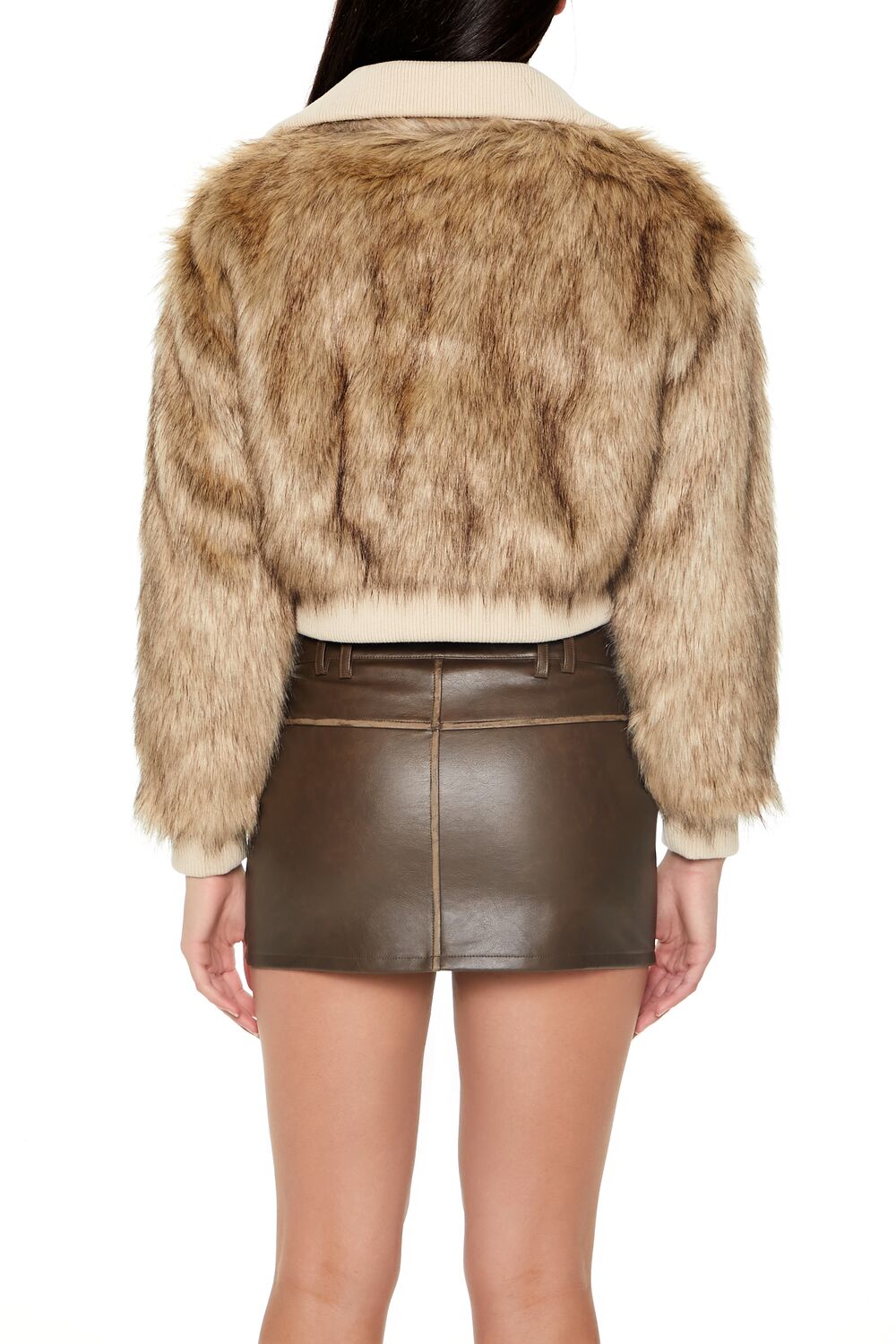 Cropped Faux Fur Bomber Jacket | Forever 21 Womens