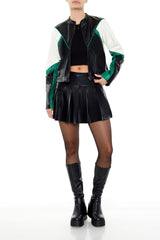 Colorblock Cropped Moto Jacket | Forever 21 Womens