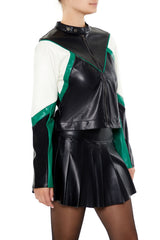 Colorblock Cropped Moto Jacket | Forever 21 Womens