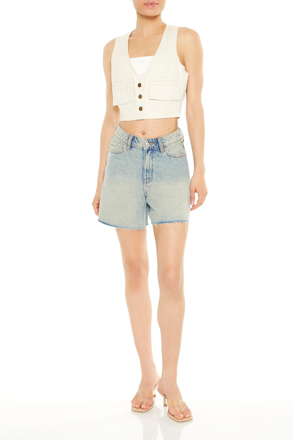 Cropped Twill Cargo Vest | Forever 21 Womens