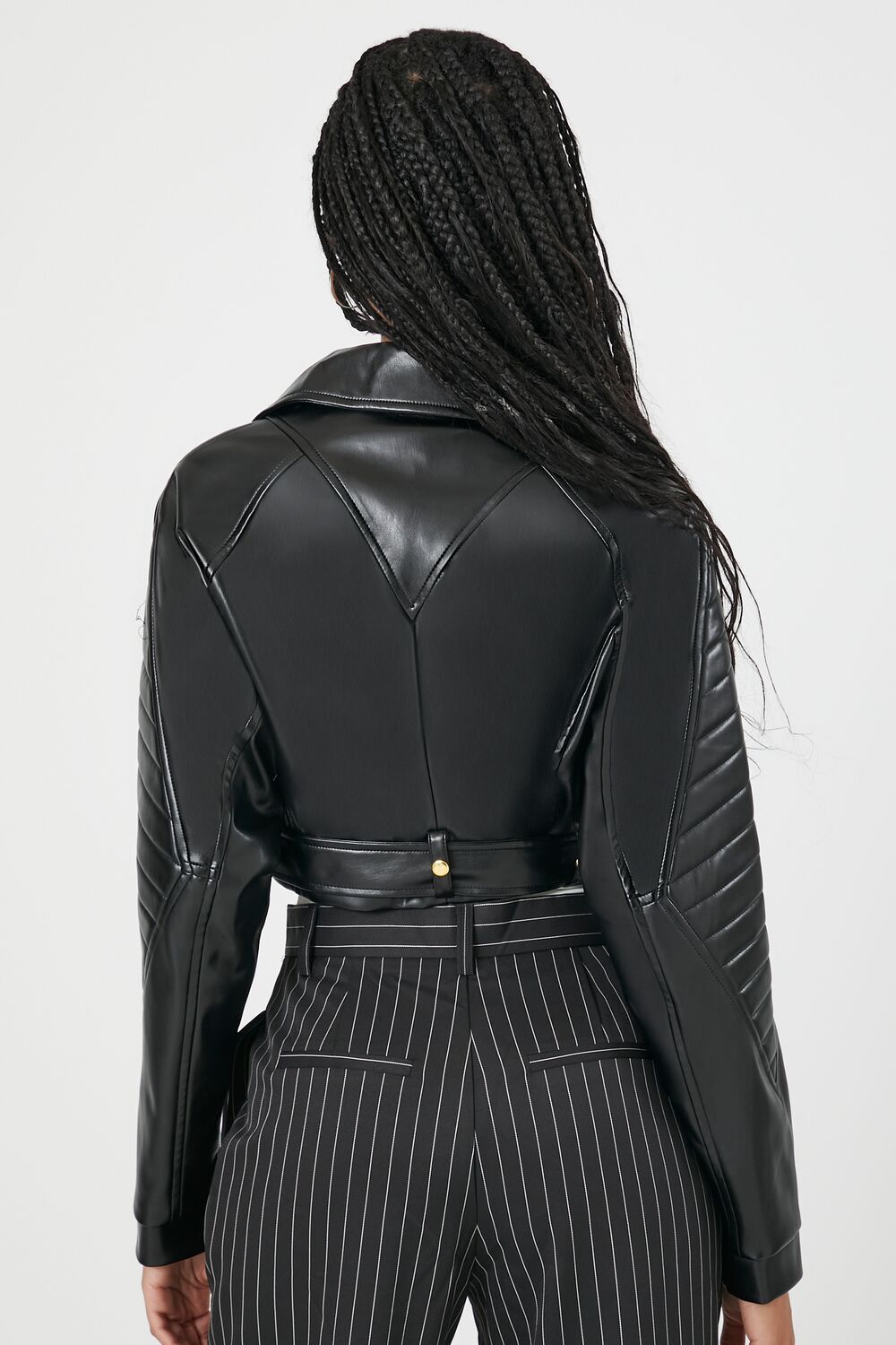 Cropped Faux Leather Moto Jacket | Forever 21 Womens
