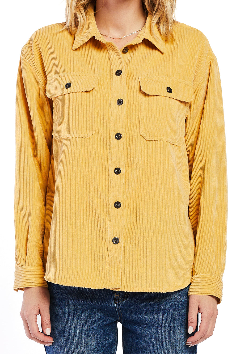 Carmele Long Sleeve Button Down Corduroy Jacket | Forever 21 Womens