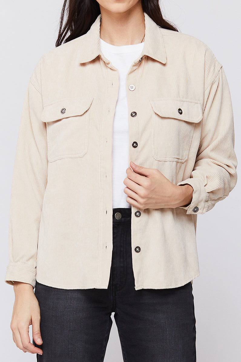 Carmele Long Sleeve Button Down Corduroy Jacket | Forever 21 Womens