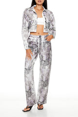 Abstract Print Trucker Jacket | Forever 21 Womens