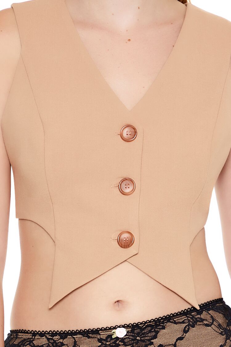 Cropped Notched Vest | Forever 21 Womens