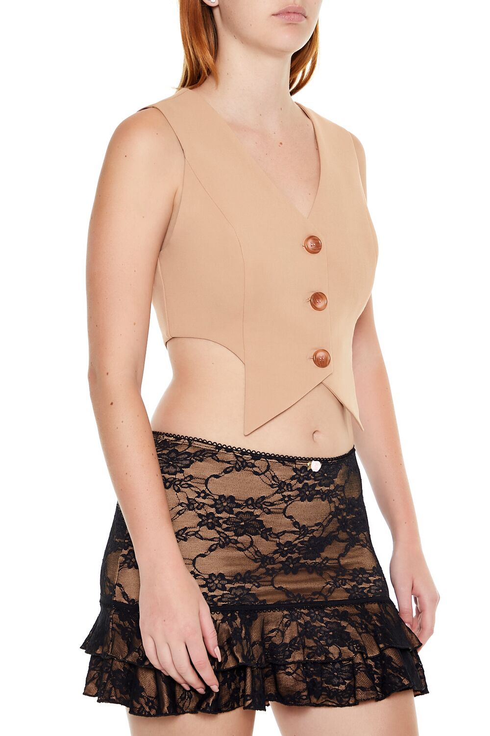 Cropped Notched Vest | Forever 21 Womens