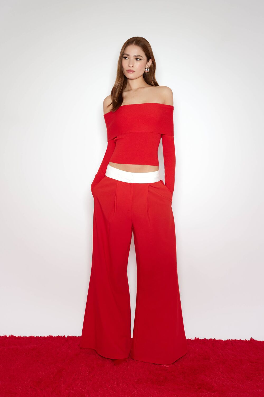Contrast Wide-Leg Trousers | Forever 21 Womens