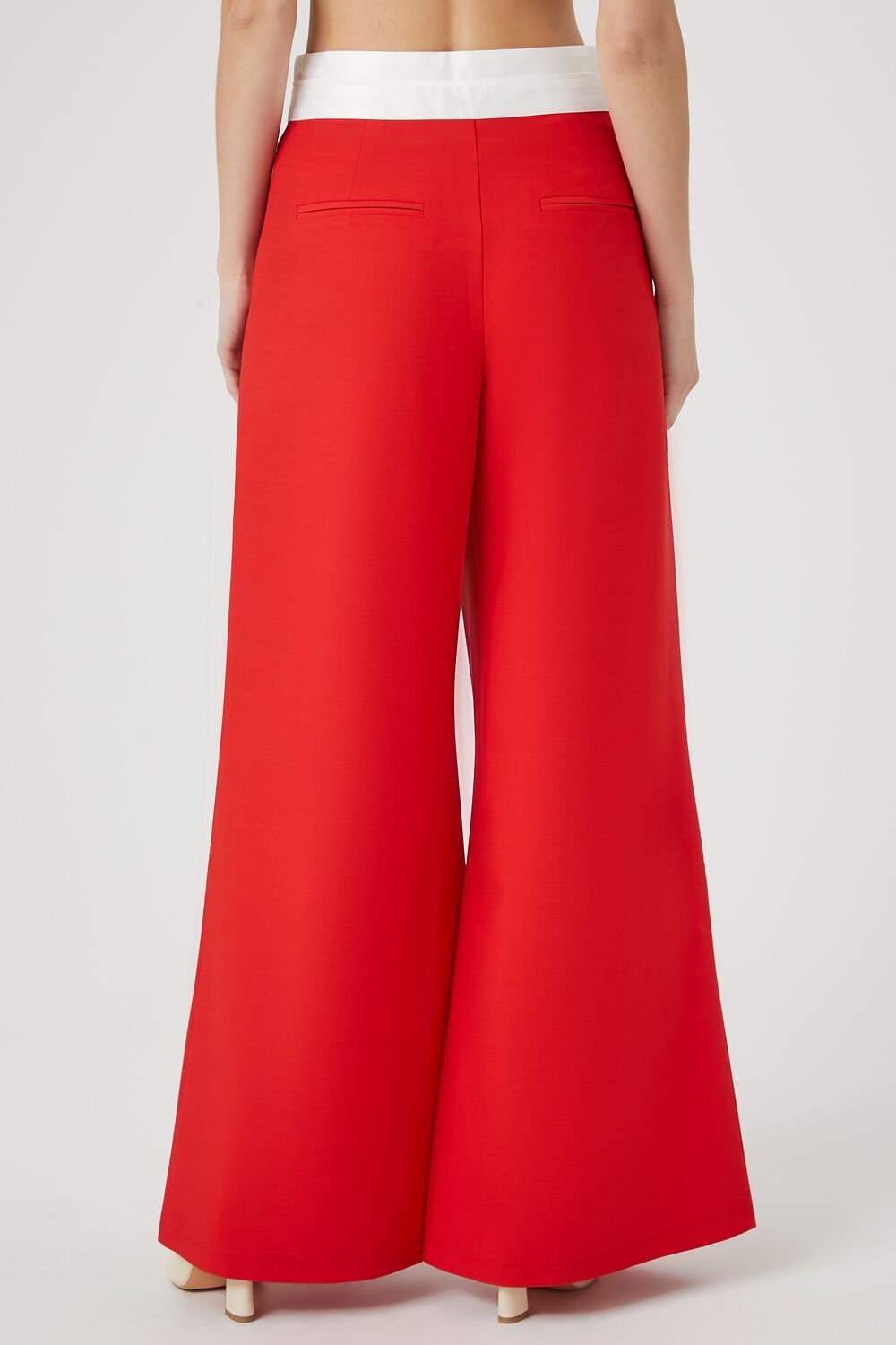 Contrast Wide-Leg Trousers | Forever 21 Womens
