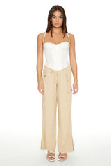 Drawstring Wide-Leg Cargo Pants | Forever 21 Womens