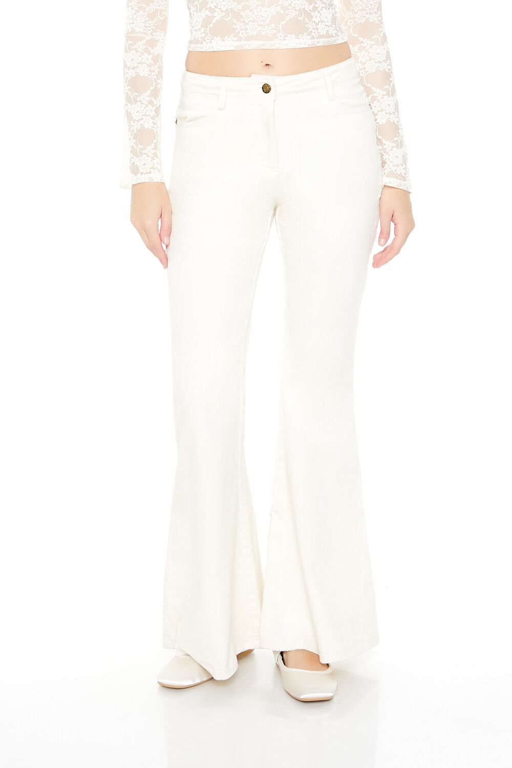 Corduroy Mid-Rise Flare Pants | Forever 21 Womens