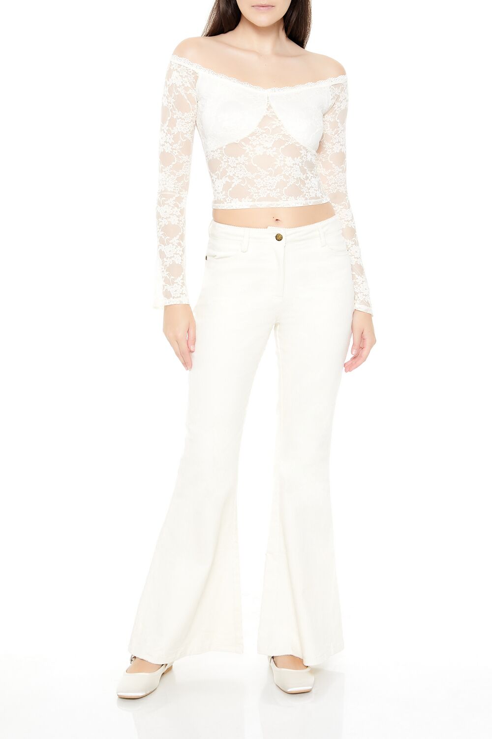 Corduroy Mid-Rise Flare Pants | Forever 21 Womens