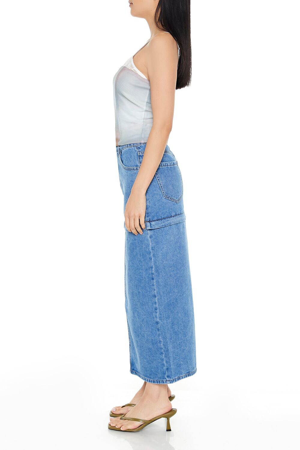 Convertible Denim Maxi Skirt | Forever 21 Womens