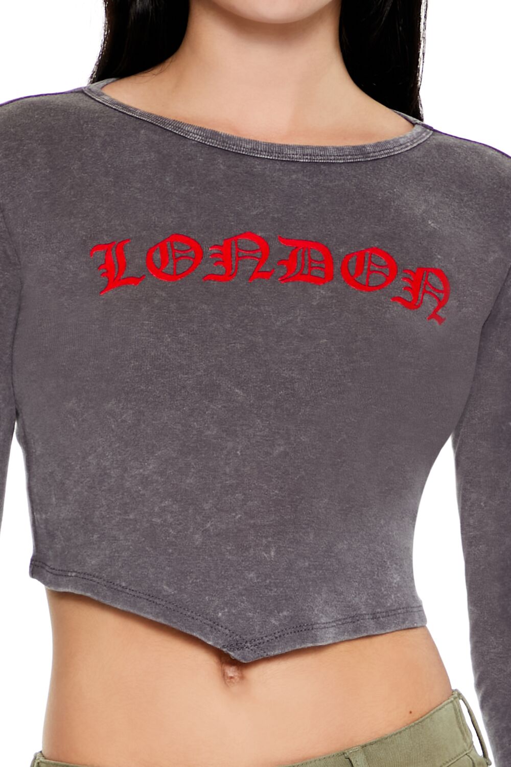 London V-Cut Cropped Tee | Forever 21 Womens