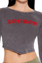 London V-Cut Cropped Tee | Forever 21 Womens