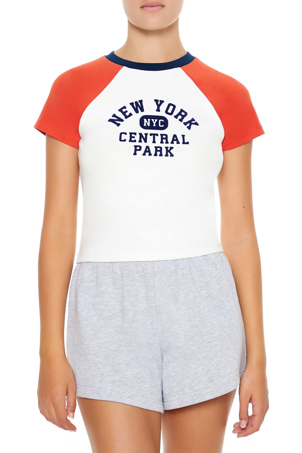 New York Cropped Raglan Tee | Forever 21 Womens