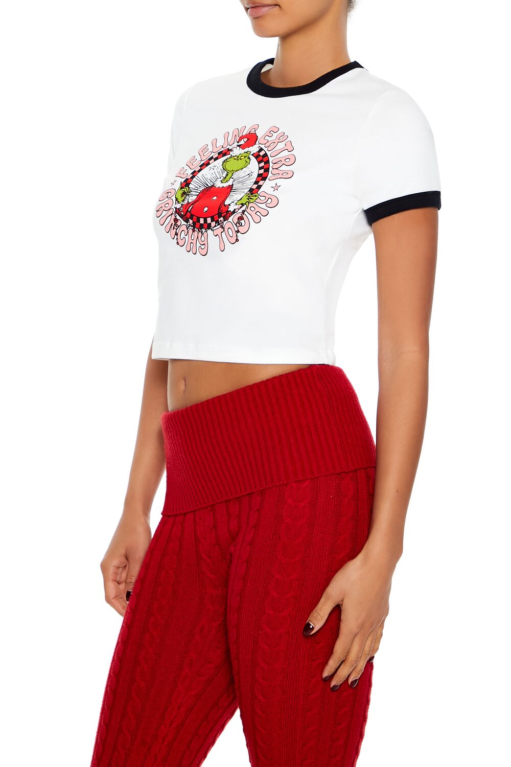 Extra Grinchy Ringer Baby Tee | Forever 21 Womens