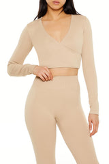 Active Seamless Surplice Crop Top | Forever 21 Womens