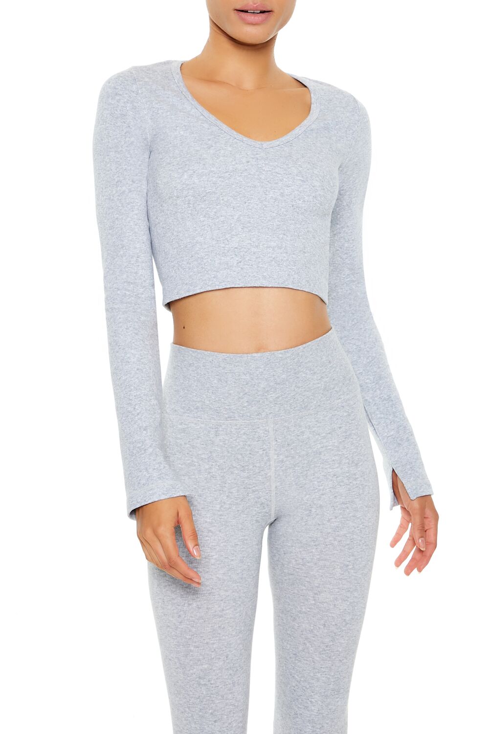 Active Seamless V-Neck Crop Top | Forever 21 Womens