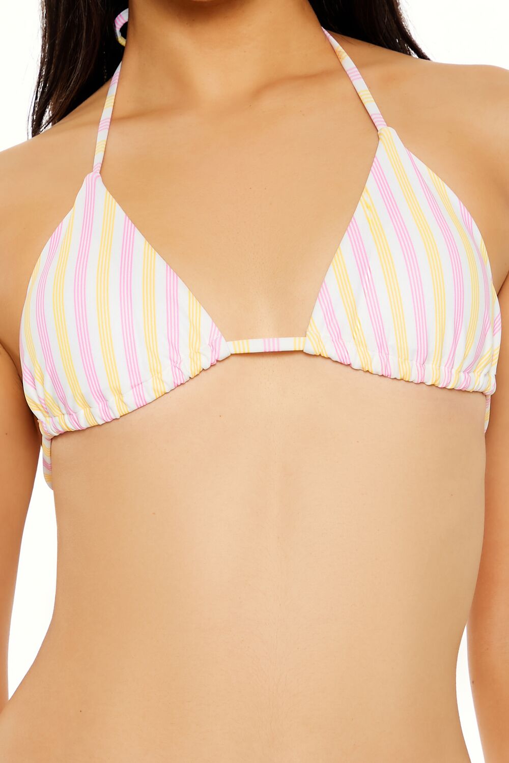 Essentials Multi-Stripe Triangle Bikini Top | Forever 21 Womens