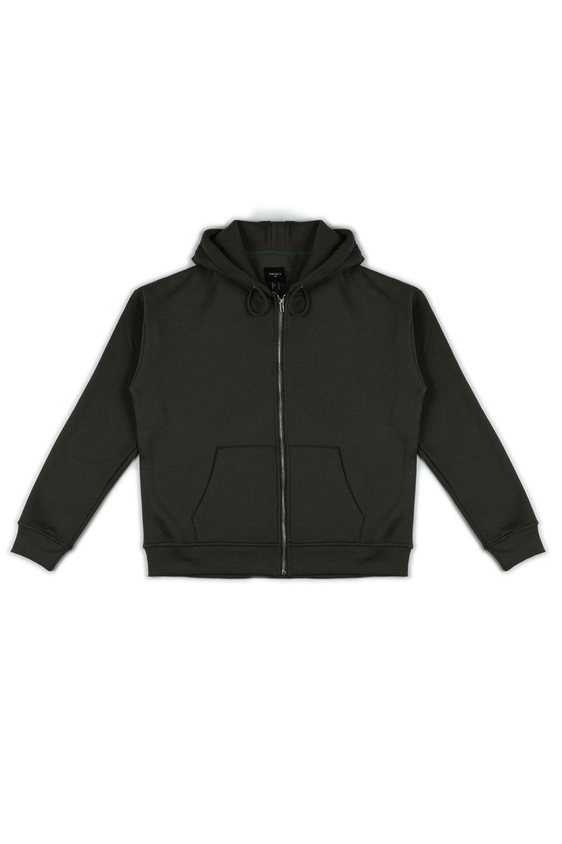 Fleece Zip-Up Hoodie | Forever 21 Mens