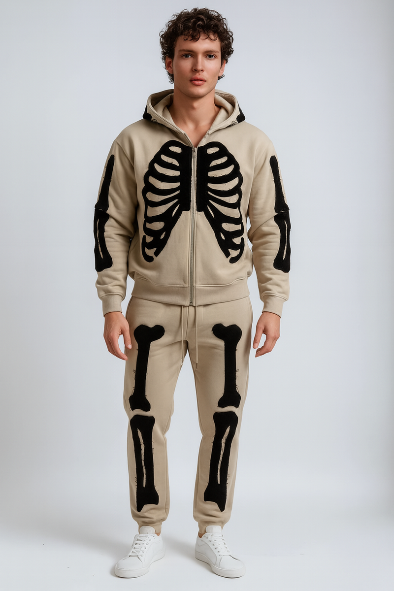 Skeleton Graphic Zip-Up Hoodie | Forever 21 Mens