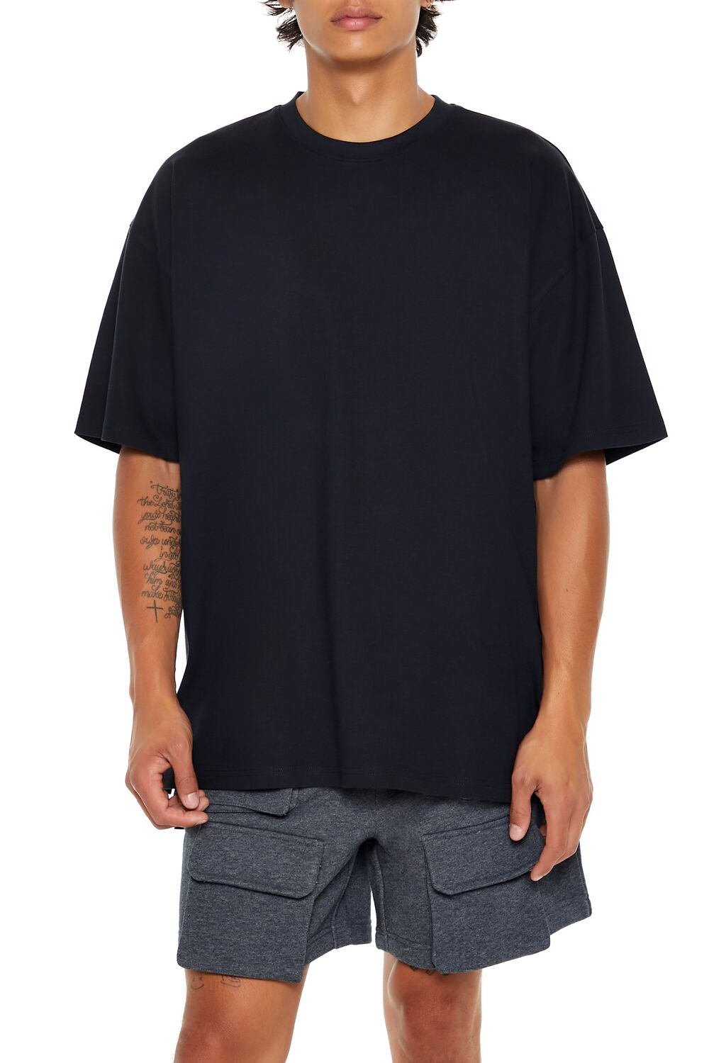 Cotton Crew High-Low Hem Tee | Forever 21 Mens