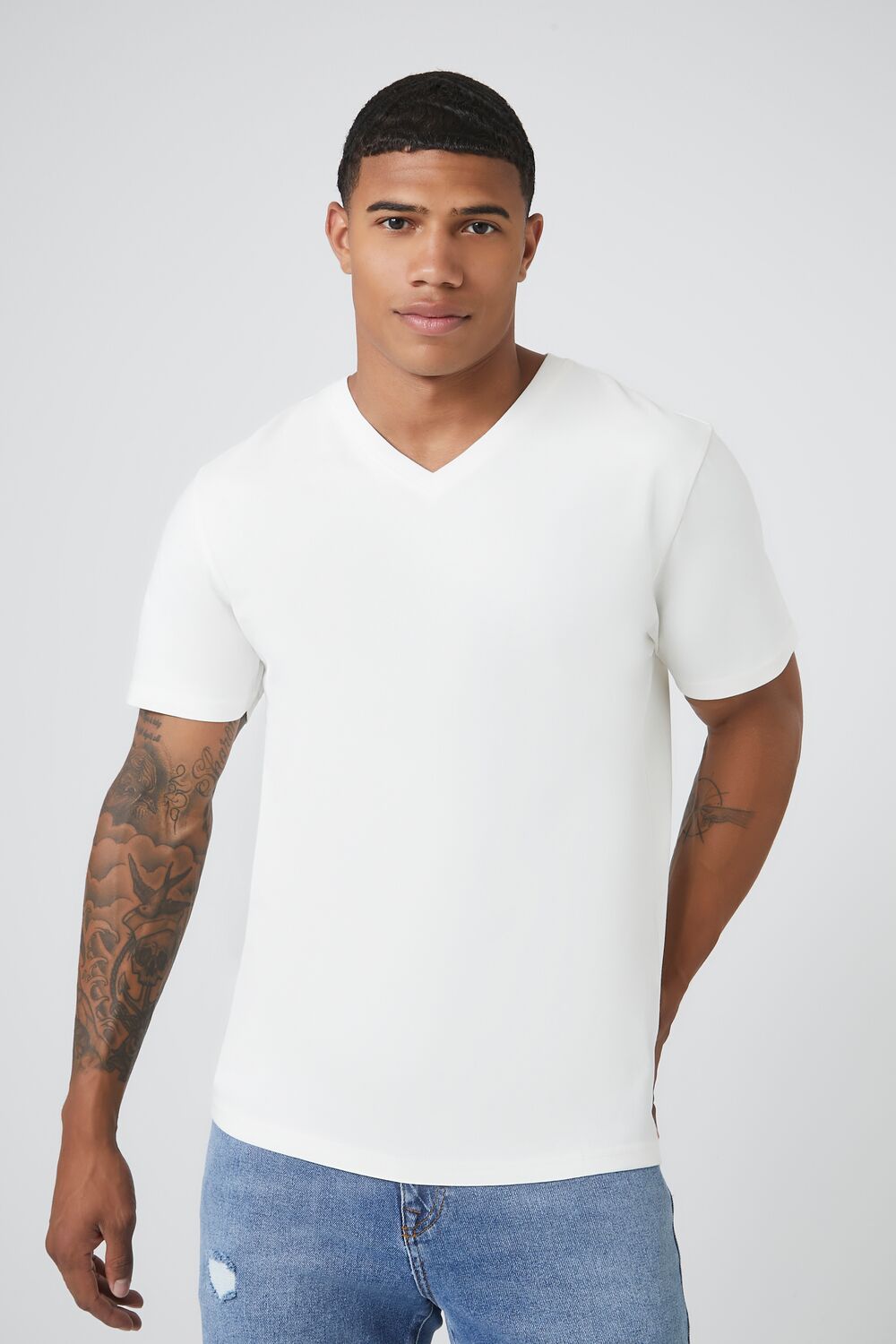 Basic Cotton V-Neck Tee | Forever 21 Mens