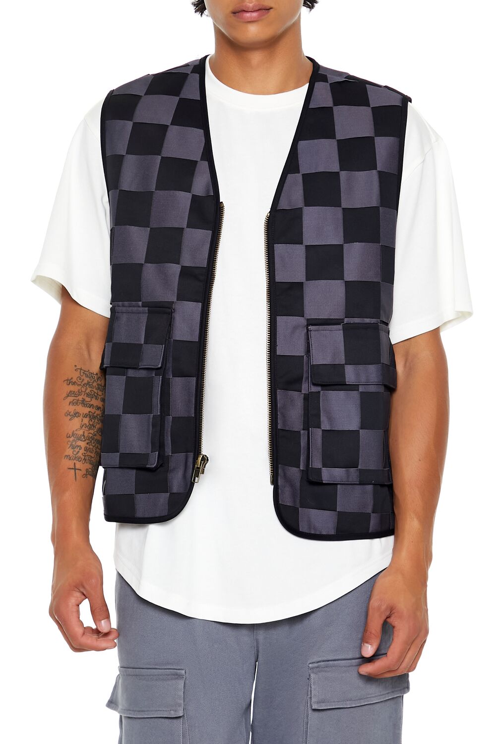 Checkered Cargo Vest | Forever 21 Mens