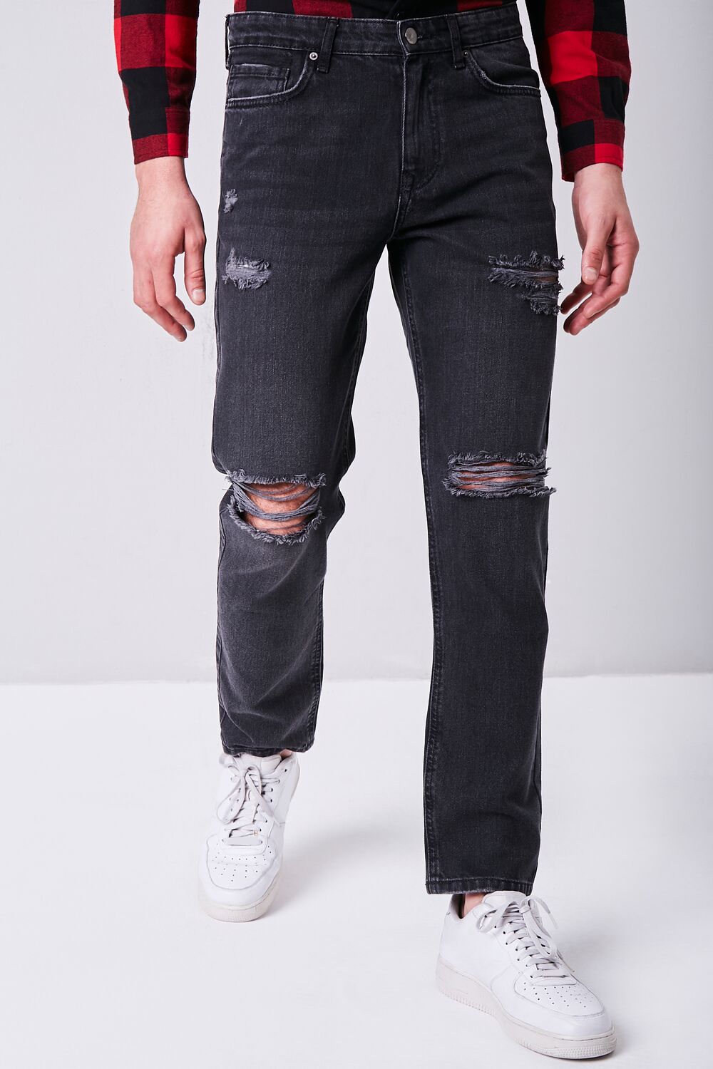 Distressed Straight-Leg Jeans | Forever 21 Mens