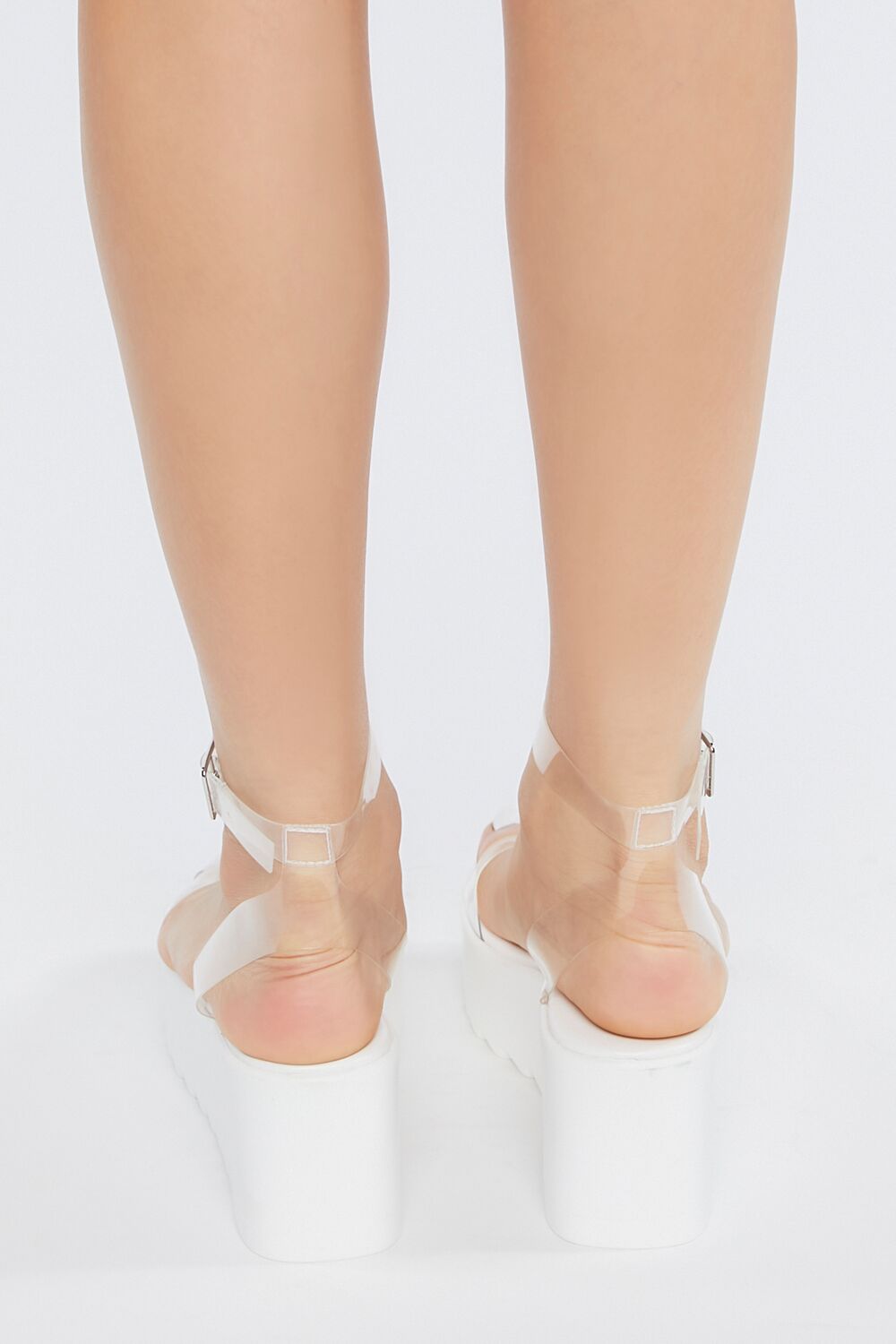 Clear Ankle-Strap Platform Wedges - Forever 21