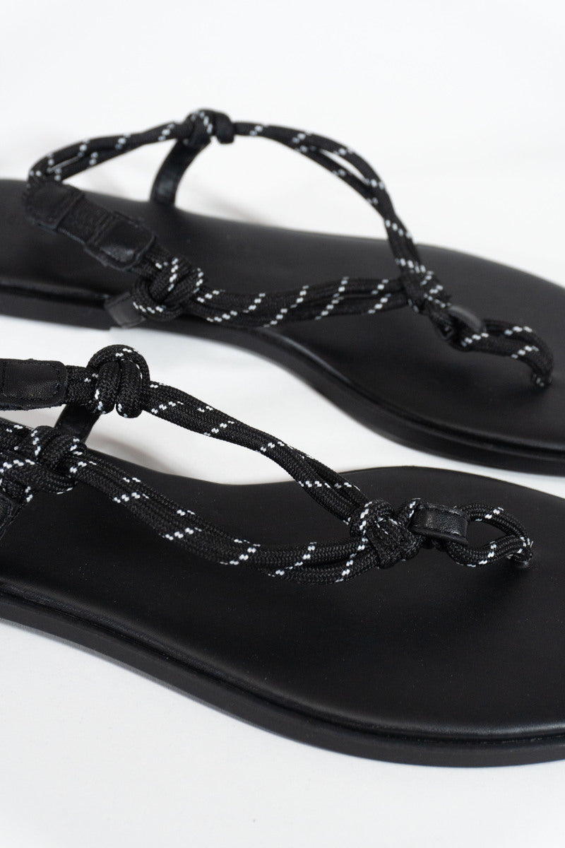 Braided Strap Faux Leather Flip-Flops - Forever 21