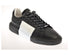 Black and White Leather Logo Low Top Sneakers - Forever 21