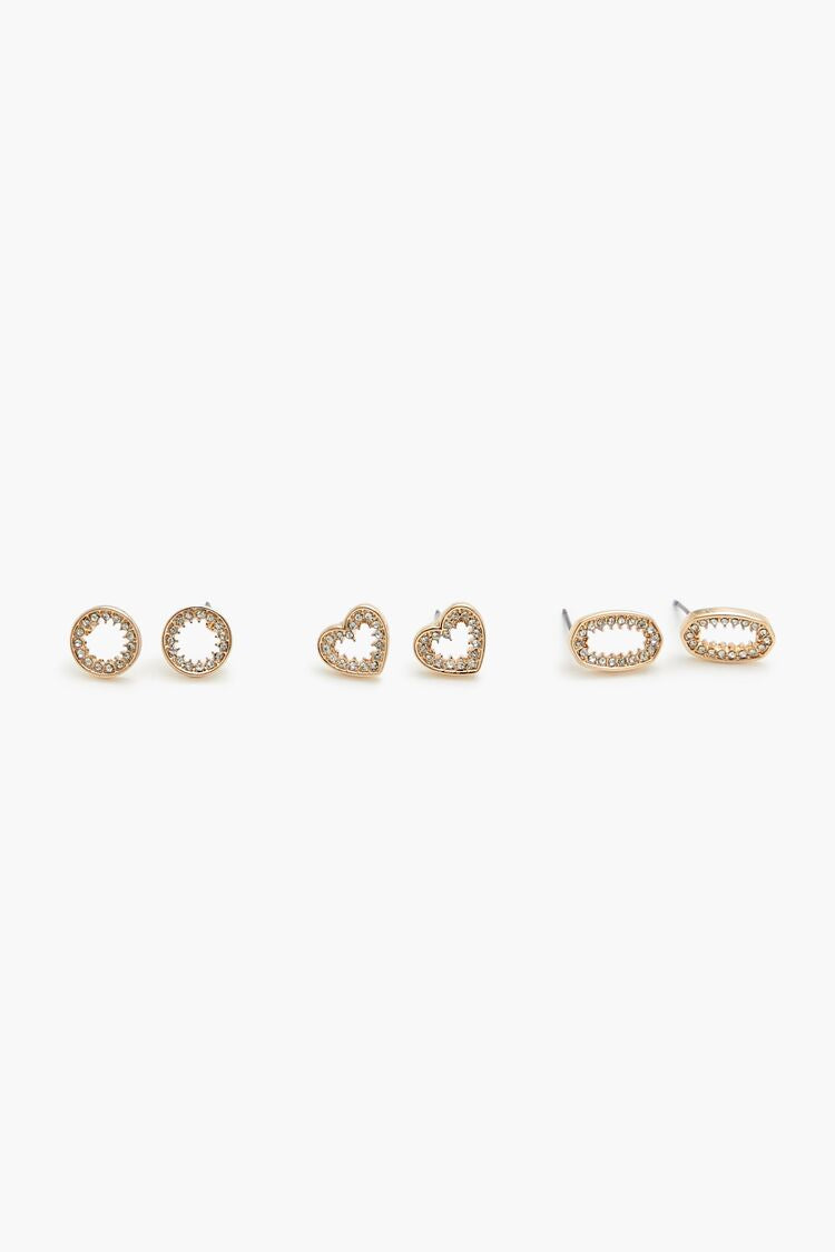 Cutout Heart Stud Earring Set - Forever 21