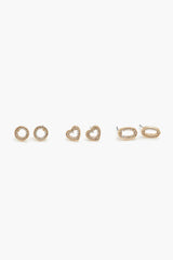 Cutout Heart Stud Earring Set - Forever 21