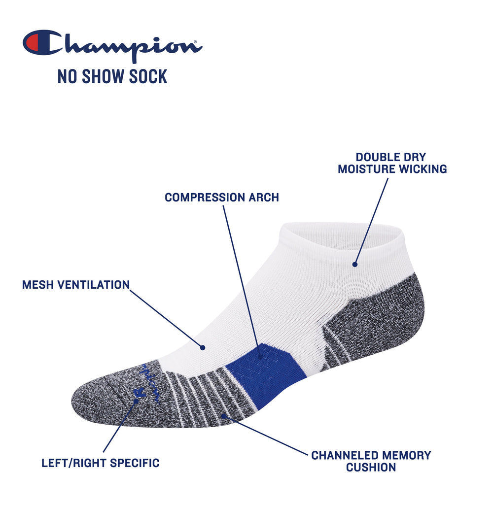 Champion Men's Sport 3 Pack No Show Socks - Forever 21