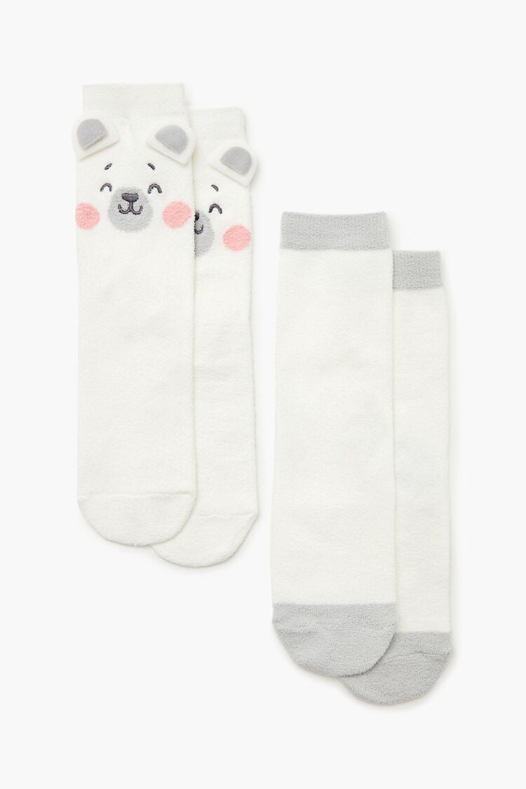 Bear Crew Socks Set - 2 pack - Forever 21