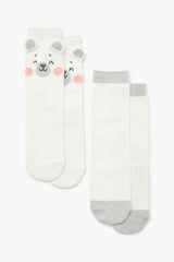 Bear Crew Socks Set - 2 pack - Forever 21