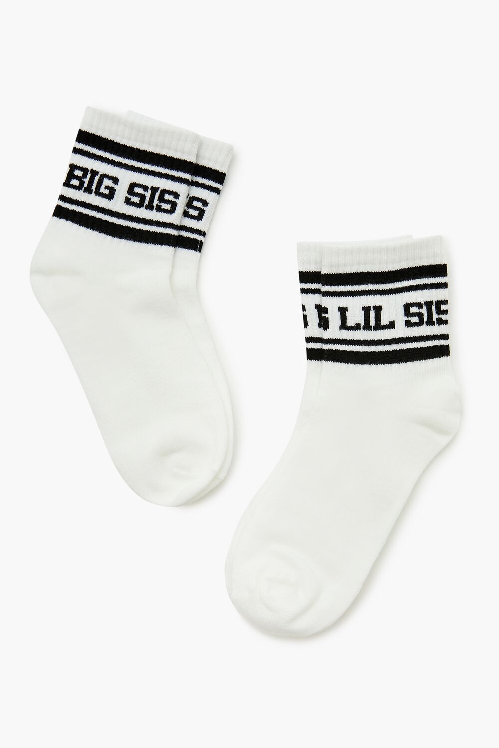 Big Sis Lil Sis Crew Socks Set - 2 pack - Forever 21
